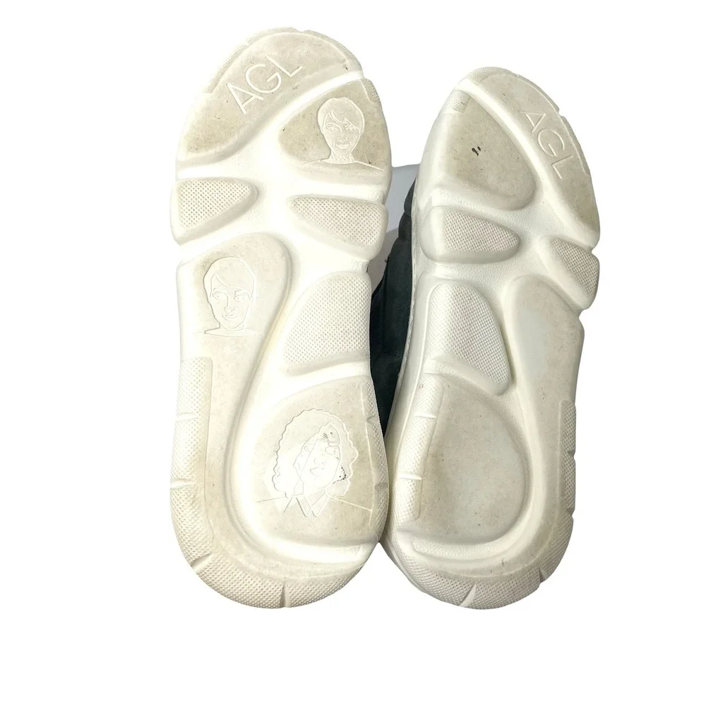 AGL Venus Suede Sneakers Size 37.5 sage green ATTILIO‎ GIUSTI LEOMBRUNI